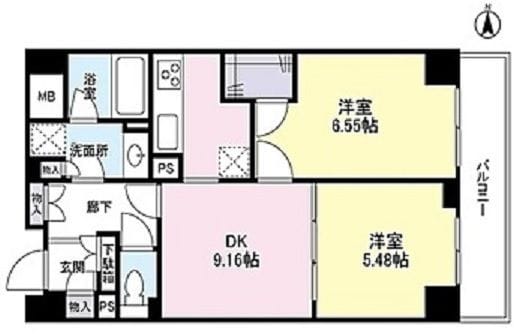 アイム白金高輪 602 間取り図