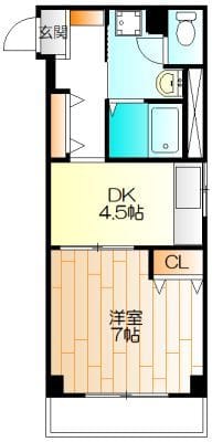 プラリヴィエール綱島 305 間取り図