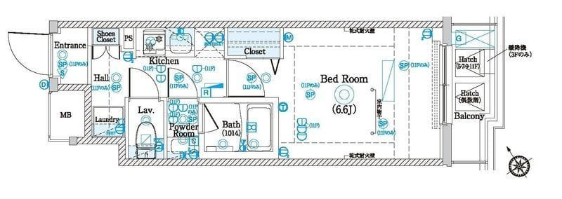 La Douceur鶴見 0905 間取り図