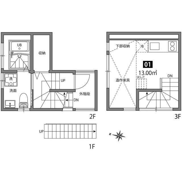グランエッグス桜上水T 01 間取り図