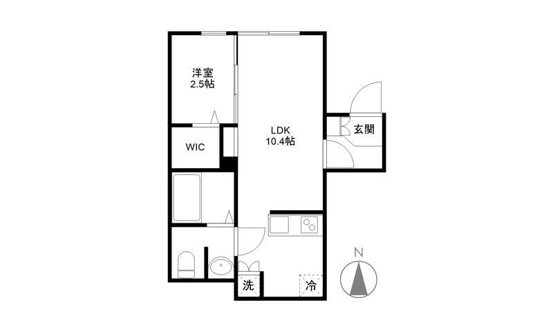 KLEIS竹ノ塚 101 間取り図