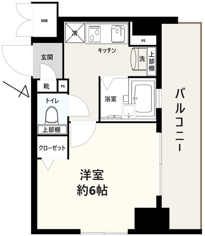 L-flat田町 406 間取り図
