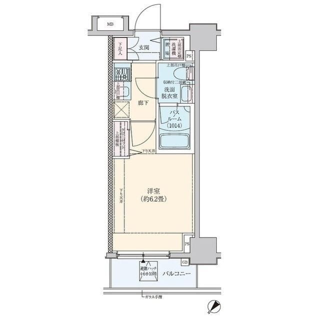 ロアール横浜南参番館 902 間取り図