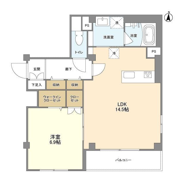 ORME COURT KINSHICHO 102 間取り図