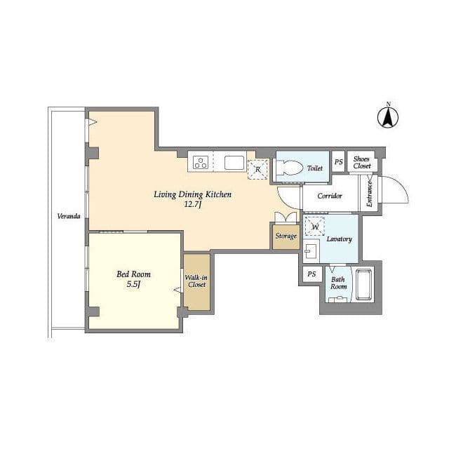 ORME COURT KINSHICHO 603 間取り図