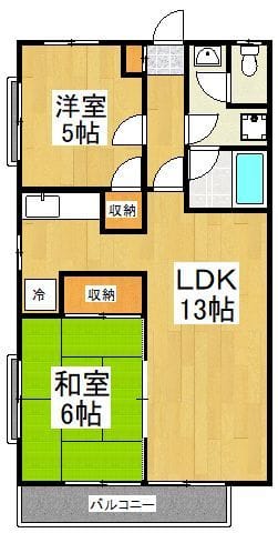 サンハイム・ヒヤマ 201 間取り図