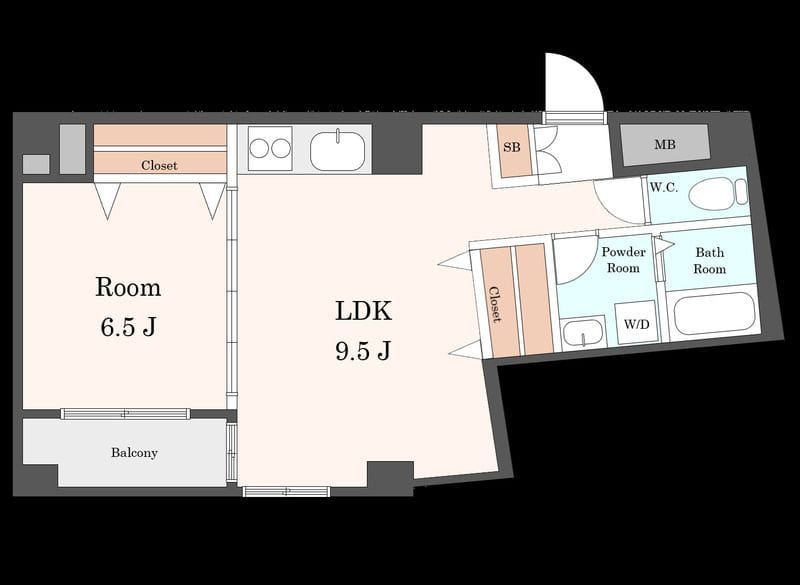 フルーリール 305 間取り図