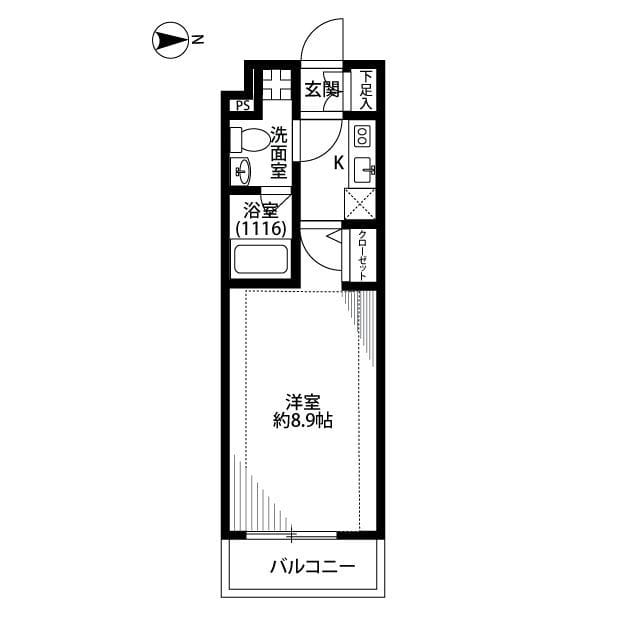 プレール・ドゥーク新宿中落合 305 間取り図