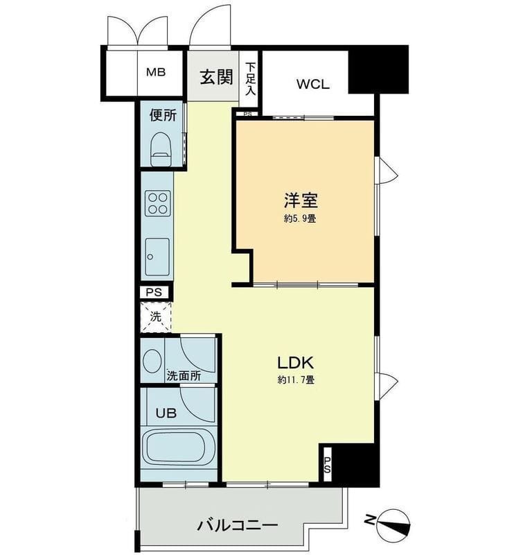 ベルファース本郷弓町 0506 間取り図