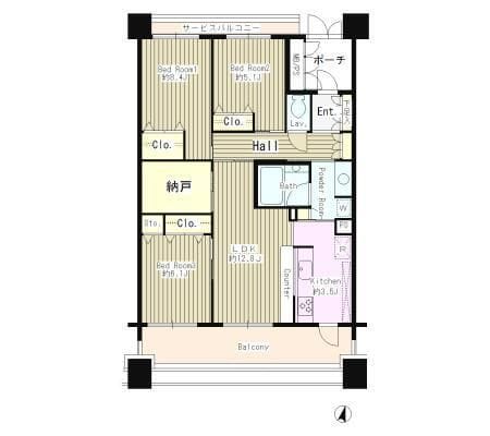 グランドテラス新宿 805 間取り図