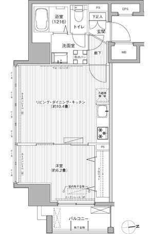レジェンダリーガーデン赤羽イーストビュー 1203 間取り図