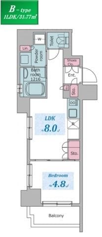 クロスレジデンス六義園 0504 間取り図