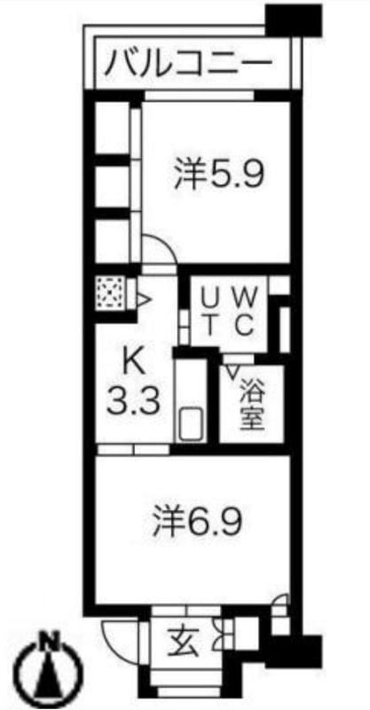 シティコート目黒3号棟 213 間取り図