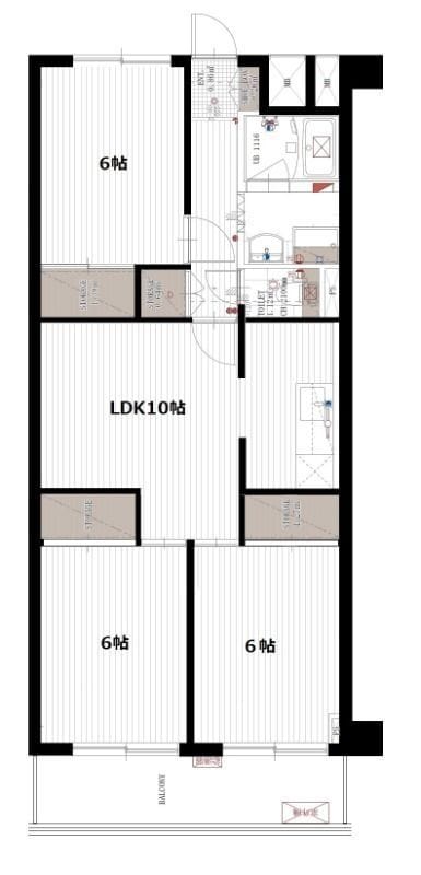 グリーンパーク北葛西 205 間取り図