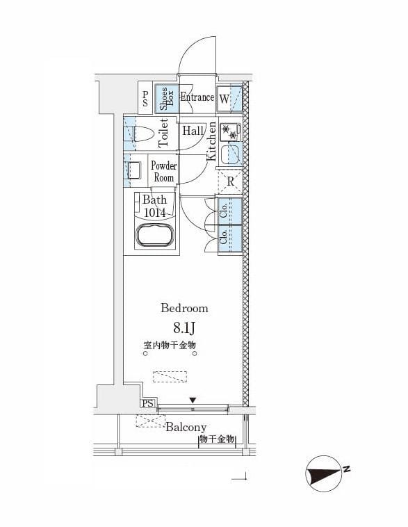 市谷仲之町ビューアパートメント 905 間取り図