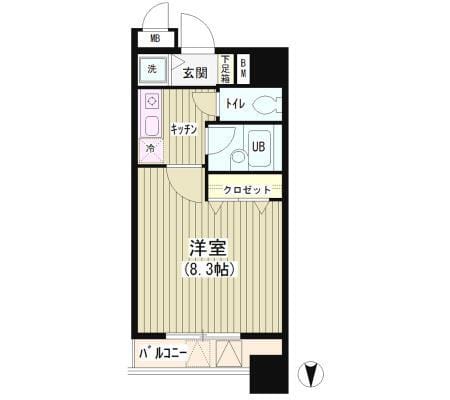 アクアコート 402 間取り図