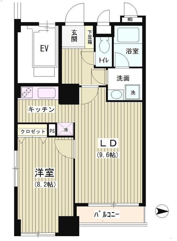 アクアコート 805 間取り図