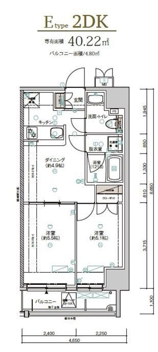 レオーネ南千住Ⅲ 1002 間取り図