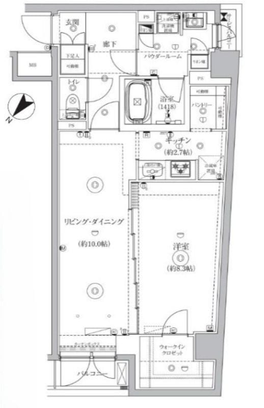 ジェノヴィア北池袋スカイガーデン 207 間取り図