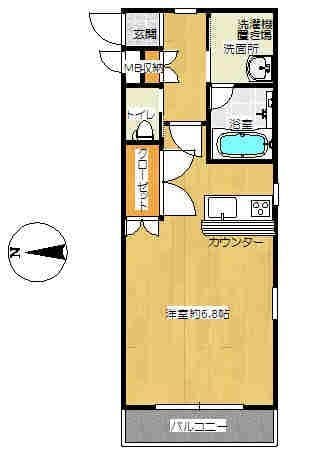 ロータス山王 207 間取り図