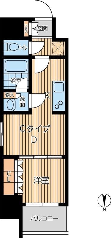 プライマル西蒲田 0603 間取り図