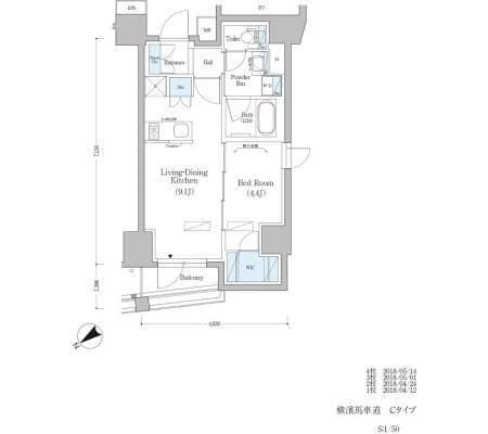 アーバネックス横濱馬車道 501 間取り図