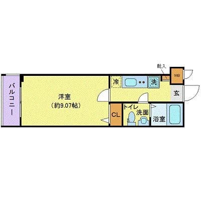 プレール・ドゥーク東中野 204 間取り図