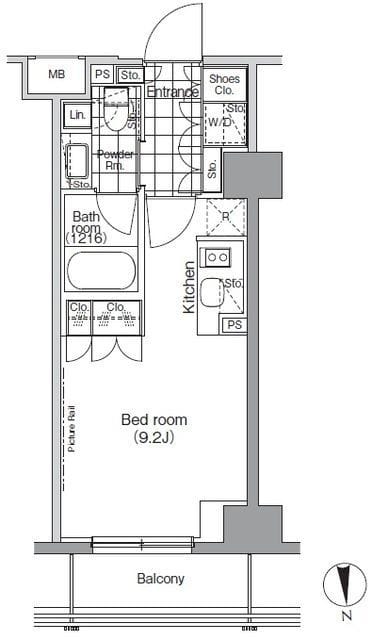 パークハビオ秋葉原 503 間取り図