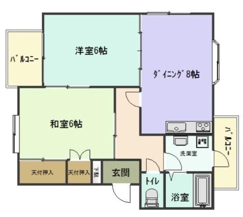 メゾンジーピー 102 間取り図