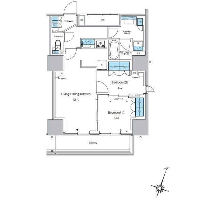 ルフォンプログレ渋谷ヒルトップ 0704 間取り図