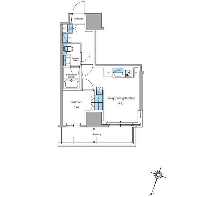 ルフォンプログレ渋谷ヒルトップ 1509 間取り図