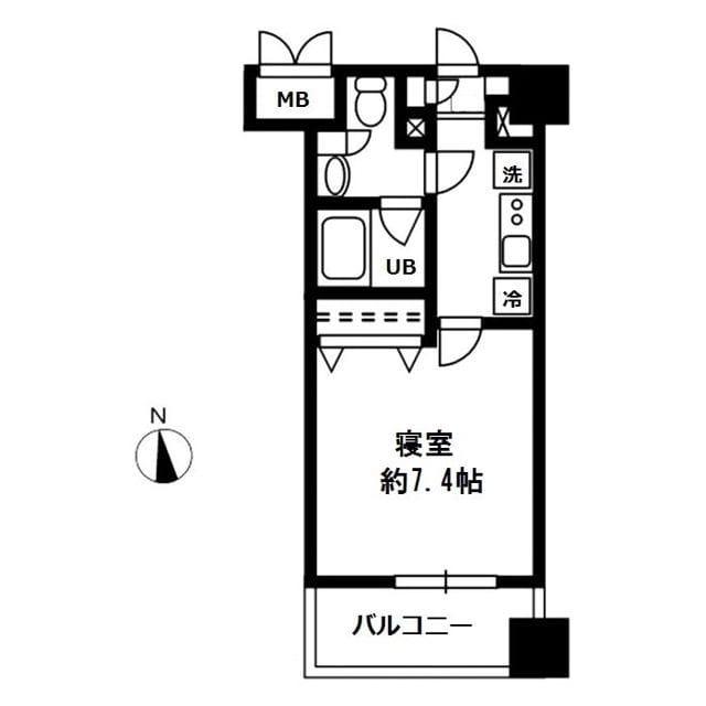 レジディア四谷三丁目 0205 間取り図