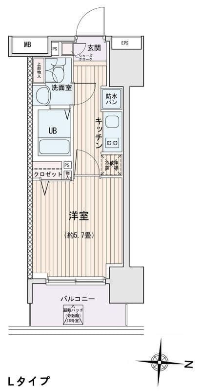 エスティメゾン錦糸町Ⅱ 0516 間取り図