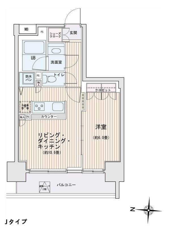 エスティメゾン錦糸町Ⅱ 0808 間取り図