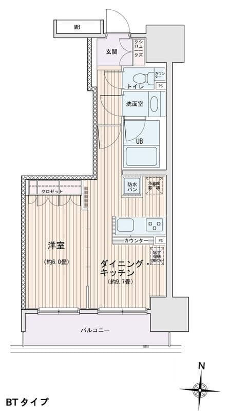 エスティメゾン錦糸町Ⅱ 1503 間取り図
