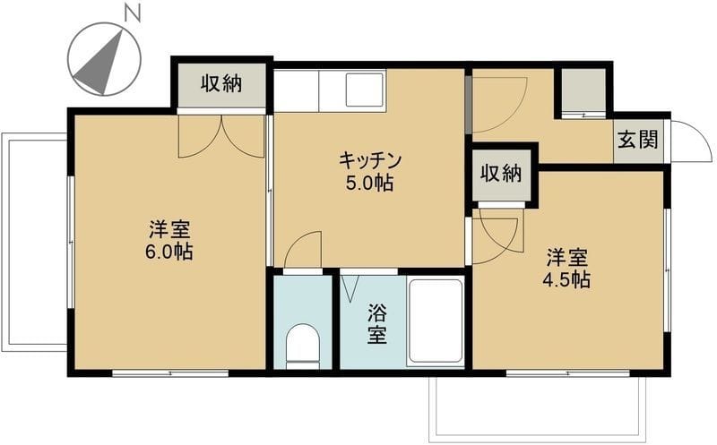 ウイングコート赤塚 103 間取り図