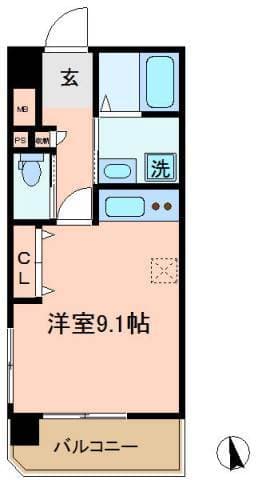 エクシード根岸アメニティーレジデンス 301 間取り図