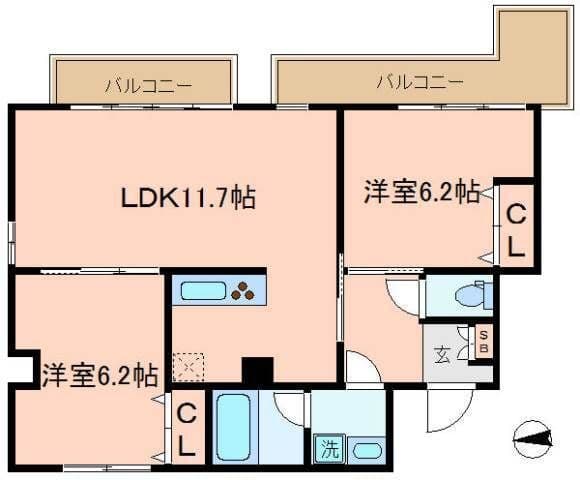 エクシード根岸アメニティーレジデンス 402 間取り図