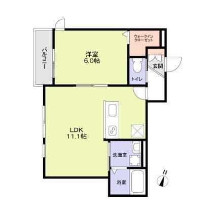 ラ・クール阿佐谷 102 間取り図