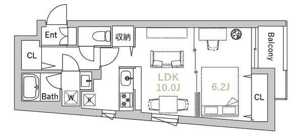 GranDuo三軒茶屋9 101 間取り図