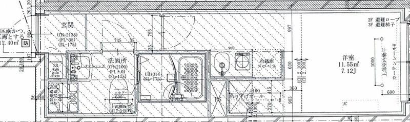 フラシア新蒲田 203 間取り図