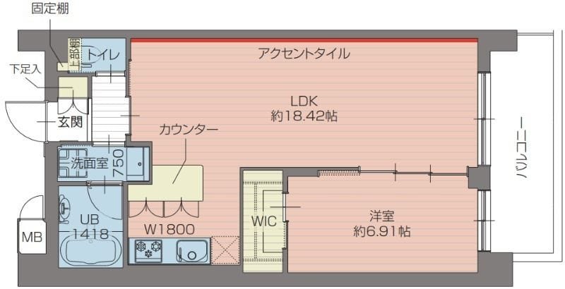 プレジオ北綾瀬ASIAN 0205 間取り図
