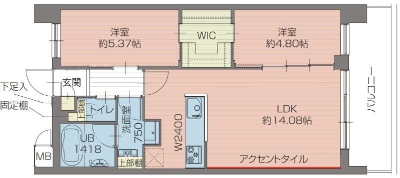 プレジオ北綾瀬ASIAN 0207 間取り図