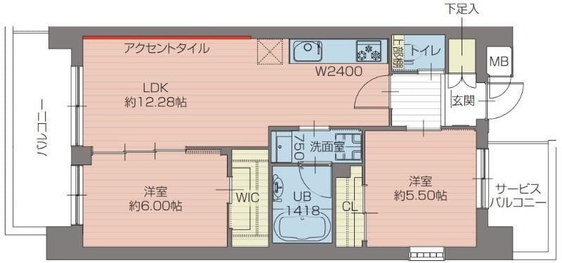 プレジオ北綾瀬ASIAN 0304 間取り図