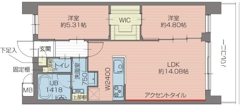 プレジオ北綾瀬ASIAN 0406 間取り図