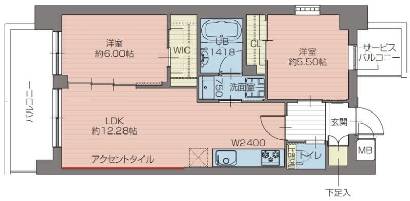 プレジオ北綾瀬ASIAN 0601 間取り図