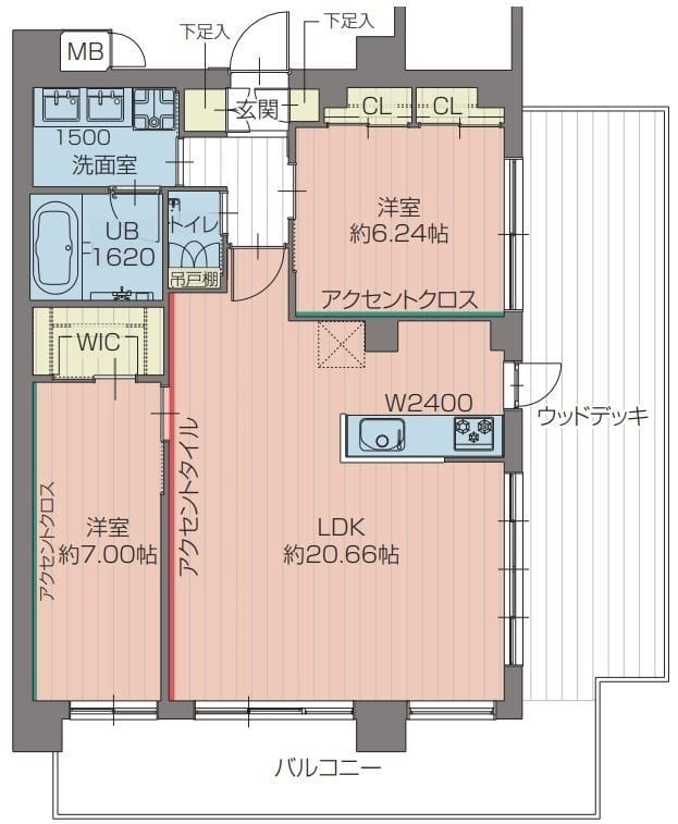 プレジオ北綾瀬ASIAN 0605 間取り図
