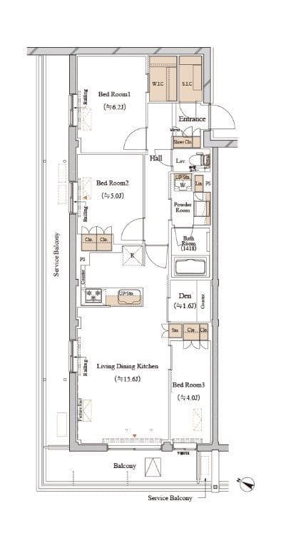 ブランシエスタ目黒中央町 0409 間取り図
