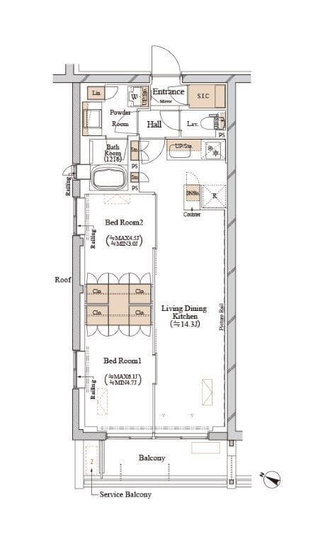 ブランシエスタ目黒中央町 0507 間取り図