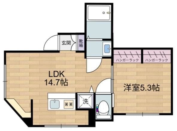 ラフィネ調布 401 間取り図
